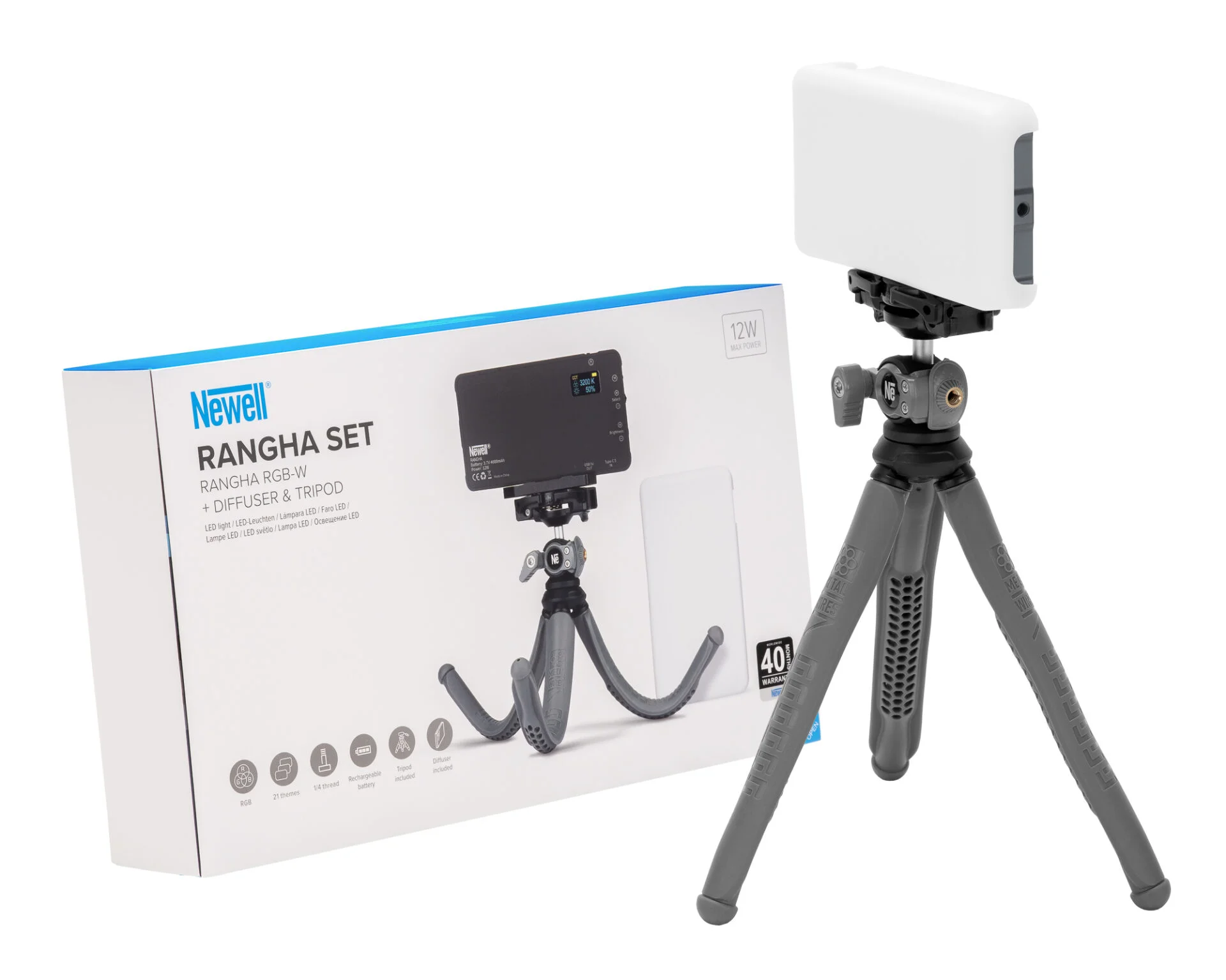 Newell Rangha Set RGB-W + Diffuser&Tripod