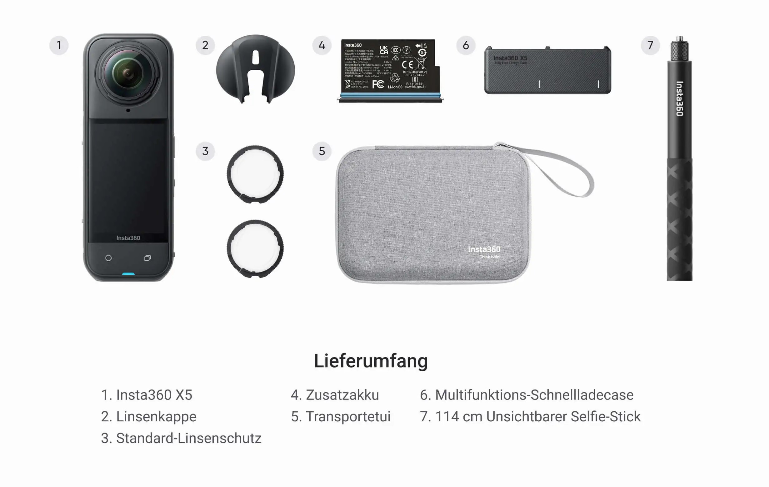Insta360 X5 Actionkamera 8K Essential Bundle