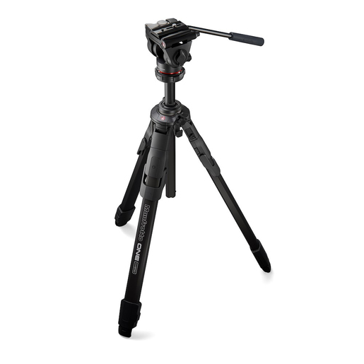 Manfrotto One Alu Stativ mit 500X Fluid-Kopf Kit