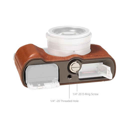 SmallRig 5699 Leder-Halbschale für Lumix L10 braun