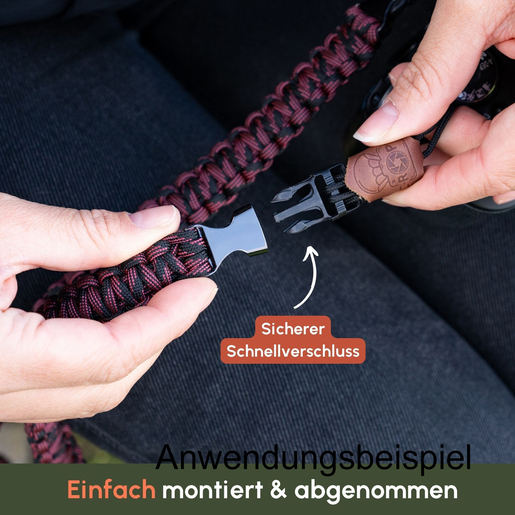 C-Rope Traveler Paracord 140cm Kameragurt red dots