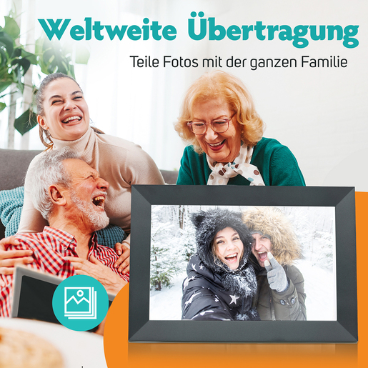 Pora 8" WF-805T schwarz Digitaler Bilderrahmen