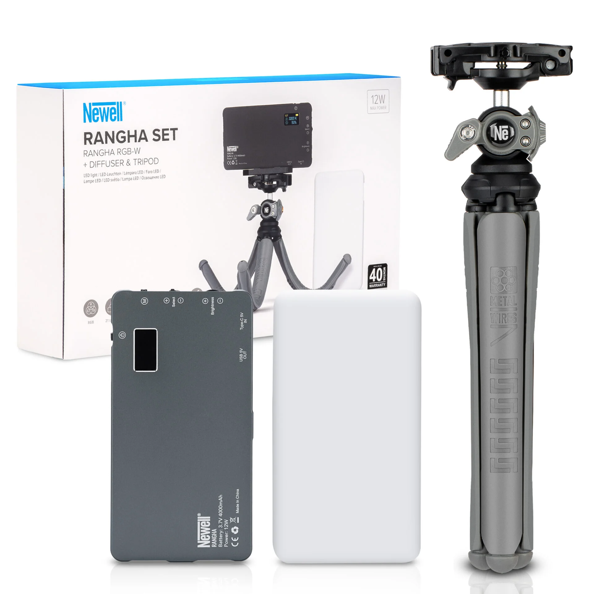 Newell Rangha Set RGB-W + Diffuser&Tripod