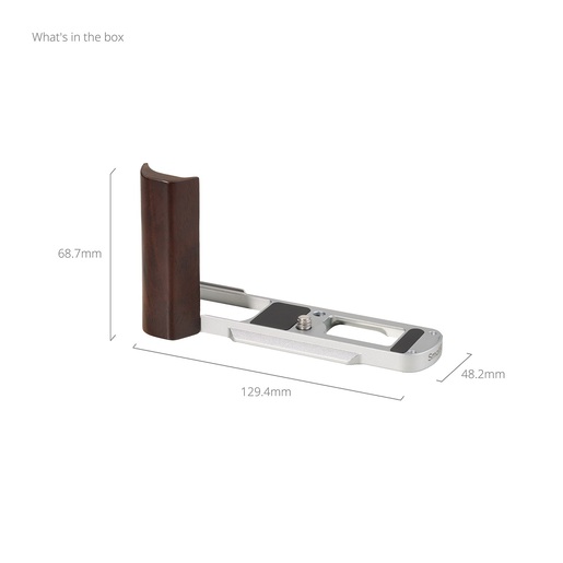 SmallRig 5943 Holzgriff für Lumix L10 silber/braun