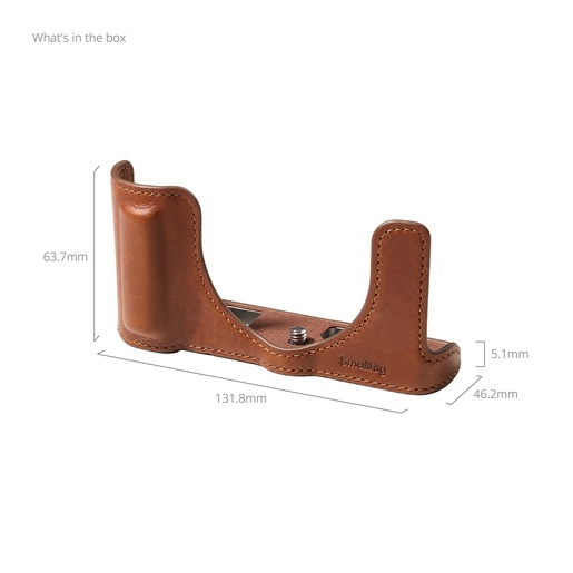SmallRig 5699 Leder-Halbschale für Lumix L10 braun