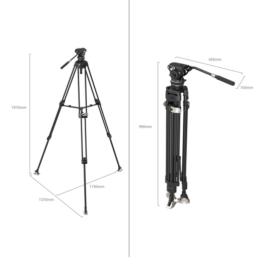 SmallRig 3989 Freeblazer Carbon Tripod Kit AD-100