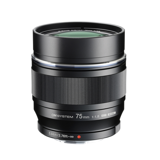 OM SYSTEM 75mm 1.8 M.Zuiko Digital ED schwarz