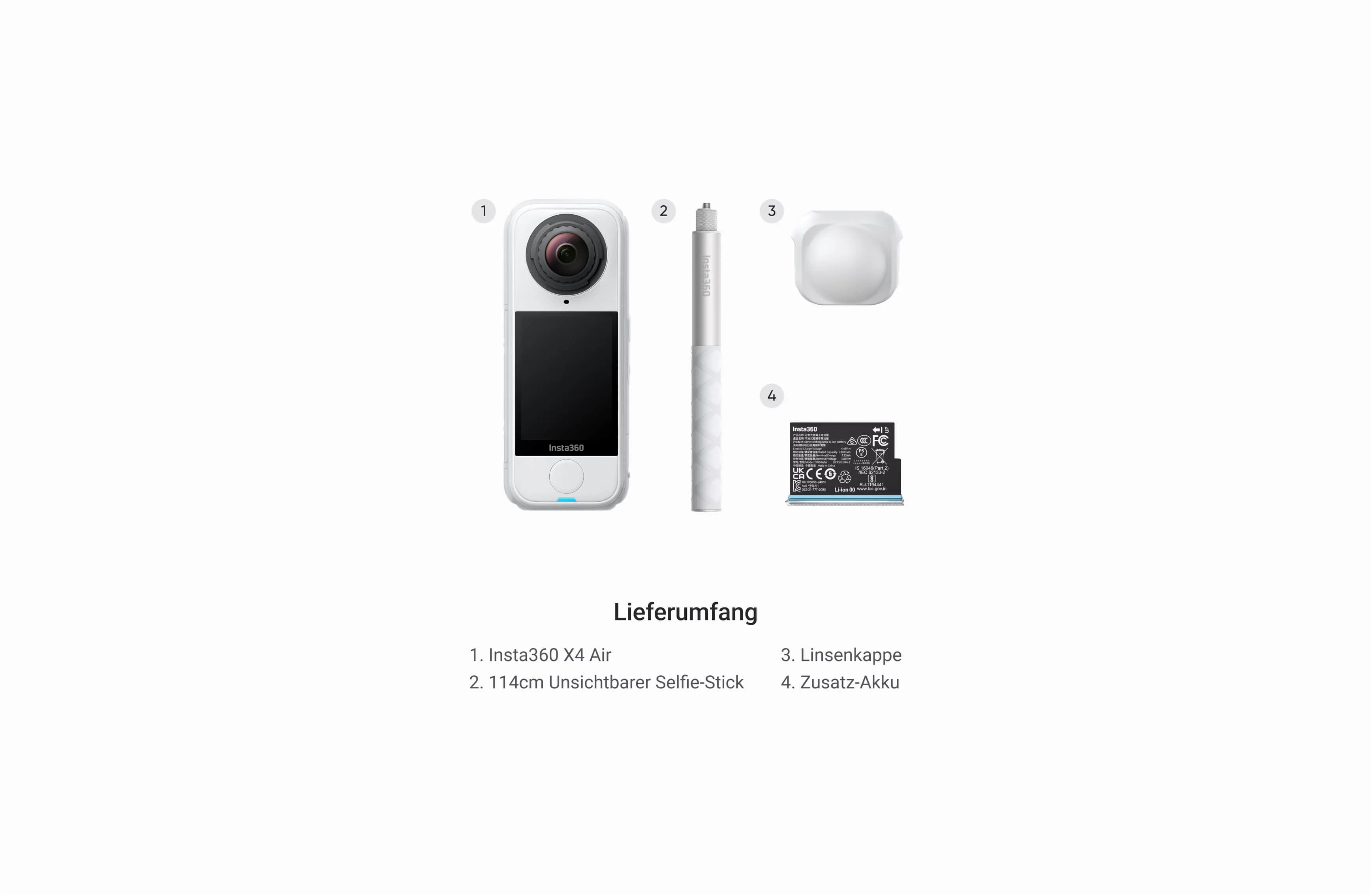 INSTA360 X4 AIR Starter Bundle weiß
