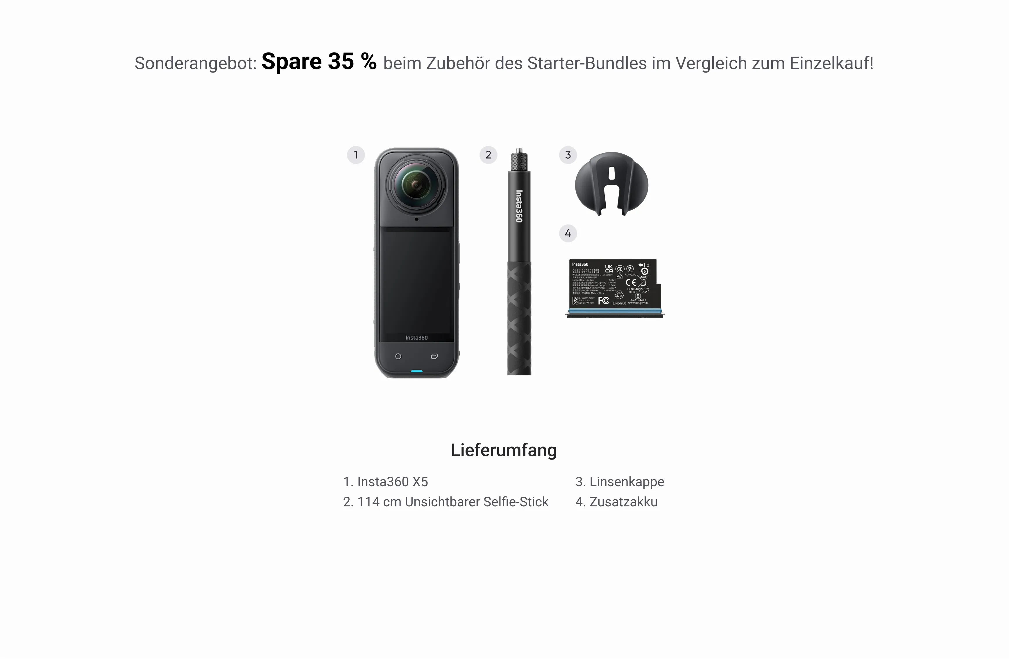INSTA360 X5 Starter Bundle