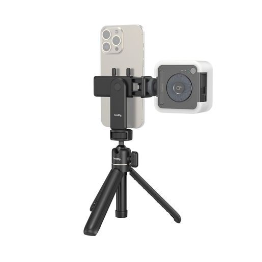 Kit Vlog Per Smartphone Con Treppiede, Luce LED Regolabile E Microfono Con Riduzione Rumore